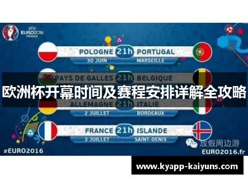 欧洲杯开幕时间及赛程安排详解全攻略